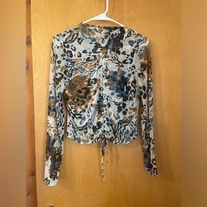 Sexy Print Long Sleeve Top